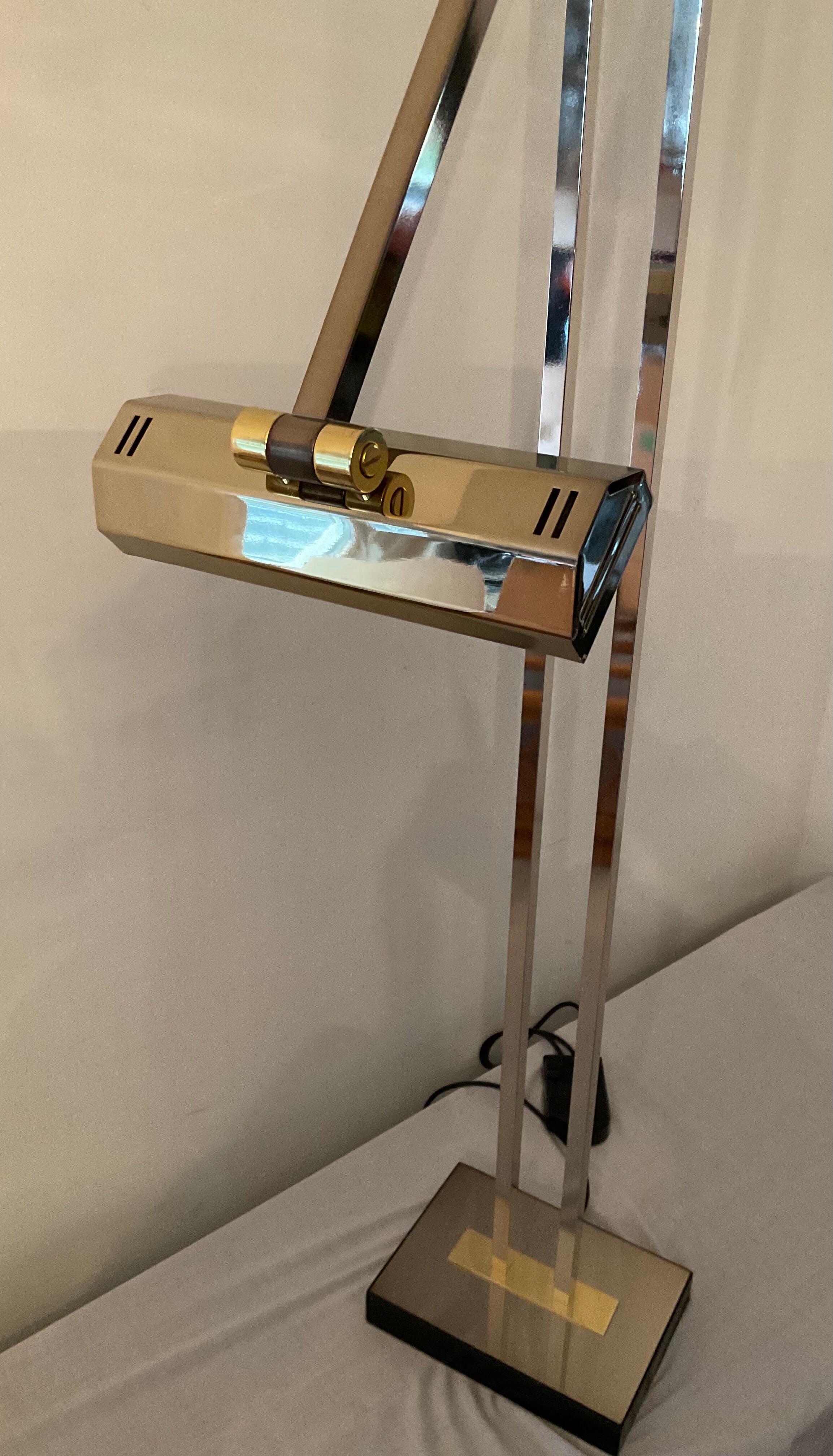 Deknudt brass floor lamp from the 70s