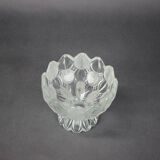 Large Tulip Collection Pressed Glass Bowl, Czechoslovakia, 1957s