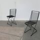 Set of black postmodern Kreuzschwinger chairs by Till Behrens for Schlubach, 1980s.