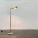 Vintage Hollywood Regency floor lamp in German brass by Florian Schulz.