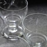 6 old champagne glasses