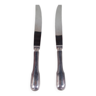 12 silver metal knives, by Alexandre GELB.