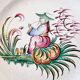 Antique ceramic or earthenware plate from the 19th century, Chinese style decoration
