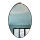 Oval brass mirror, Italy, circa 1960.