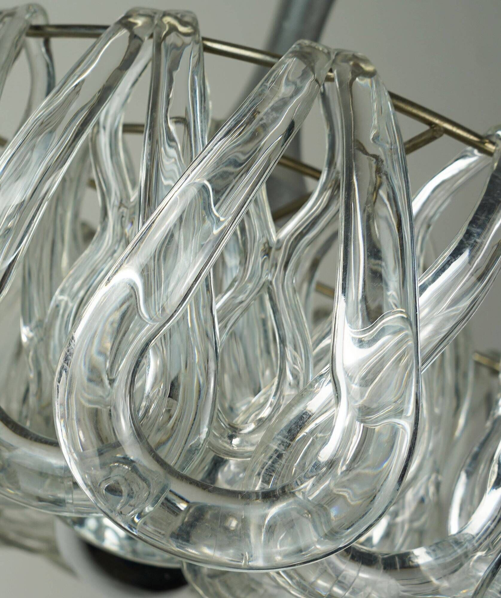 mid century PENDANT LIGHT with 24 acrylic elements 1960s 1970s space age