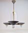 Vintage French Brass Acrylic Chandelier, 1970s