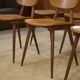 Set of 6 oak chairs from the 1960s.