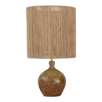 Lampe grès et fil de jute