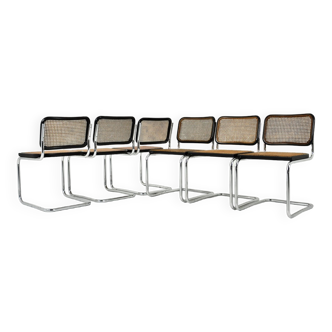 Ensemble de 6 chaises de salle à manger par Marcel Breuer pour Gavina 1980