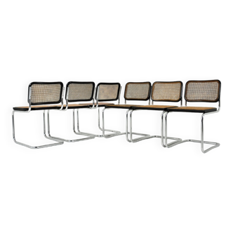 Dining chairs by Marcel Breuer for Gavina 1980 Set of 6 chairs