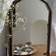 Small rounded mirror, wooden frame, gold frame H49.5
