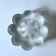 Stylized frosted glass candlestick in the shape of a flower, 1970s design