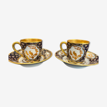 Pair of bird bernardaud cups