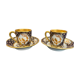 Pair of bird bernardaud cups