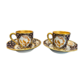 Pair of bird bernardaud cups