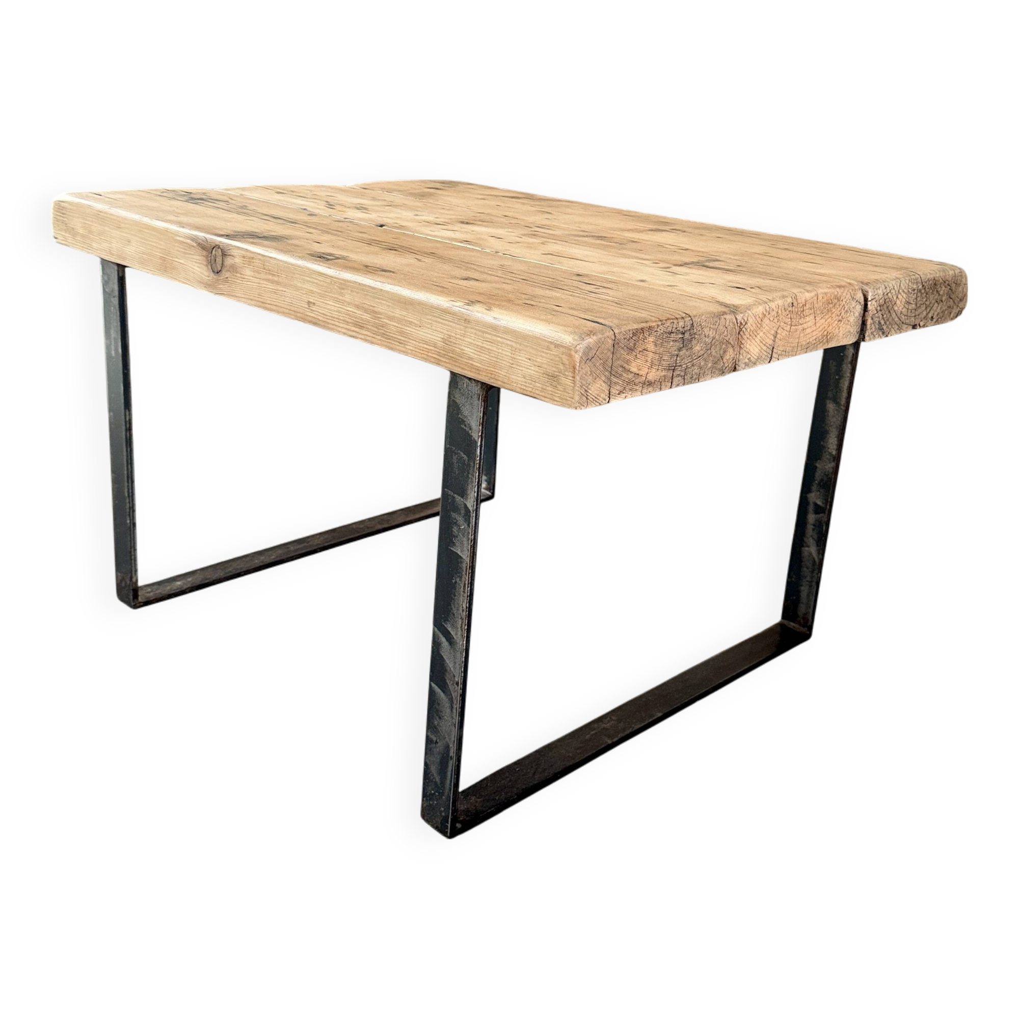 SNCF wood and metal coffee table