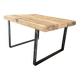 Table basse en bois et métal SNCF
