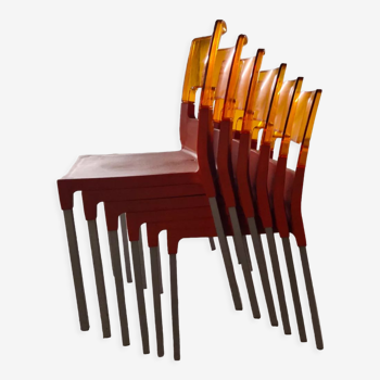 Transparent orange diva scab chair