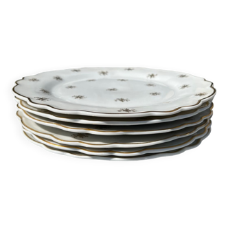 Set of 6 Limoges ULIM flat plates 1950