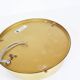 Pair of vintage brass ceiling lights with glass globe