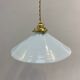Vintage white opaline pendant light