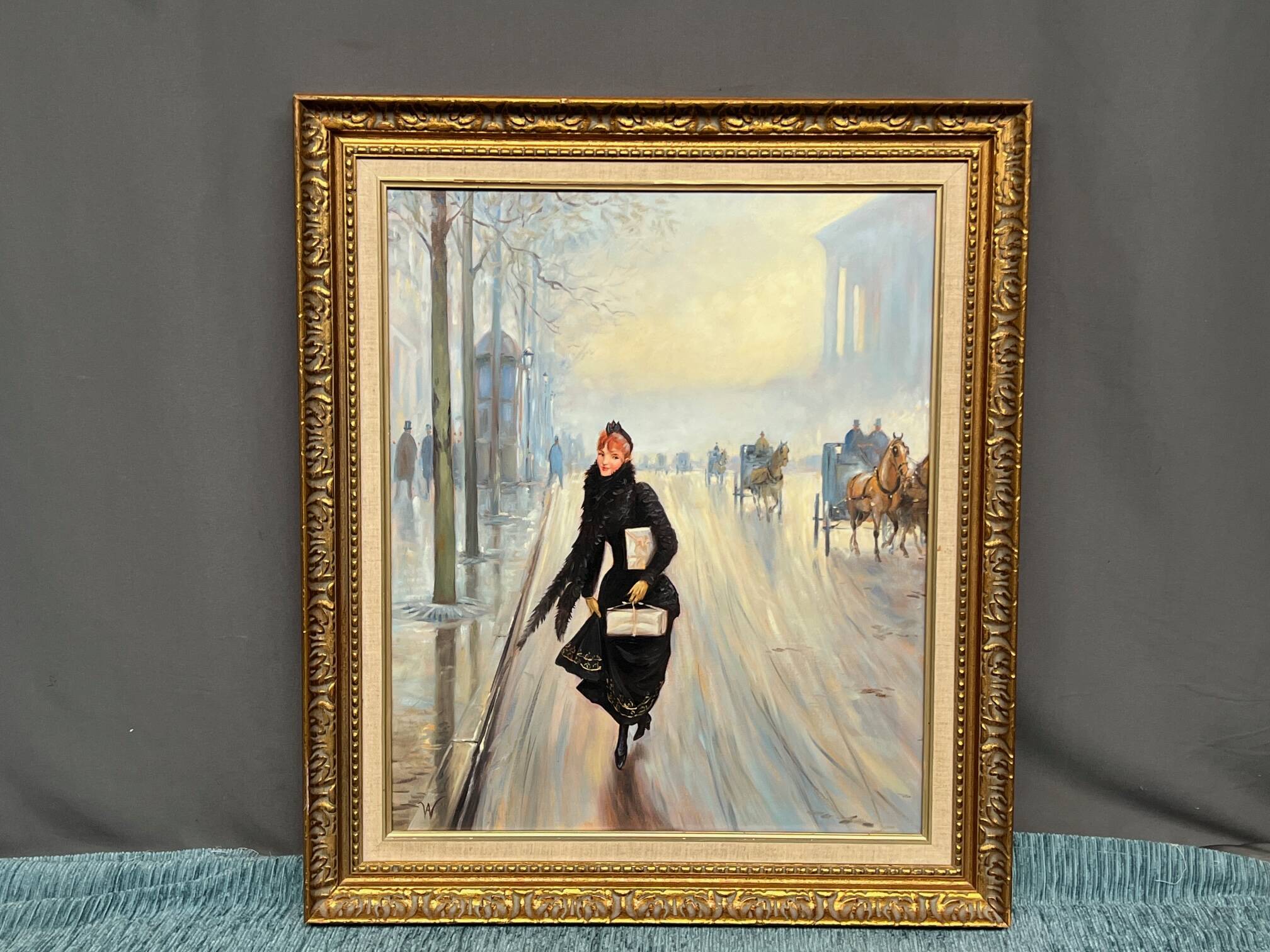 Painting signed "Parisienne".