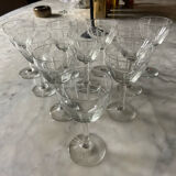 Set of 10 Deco art wine glasses