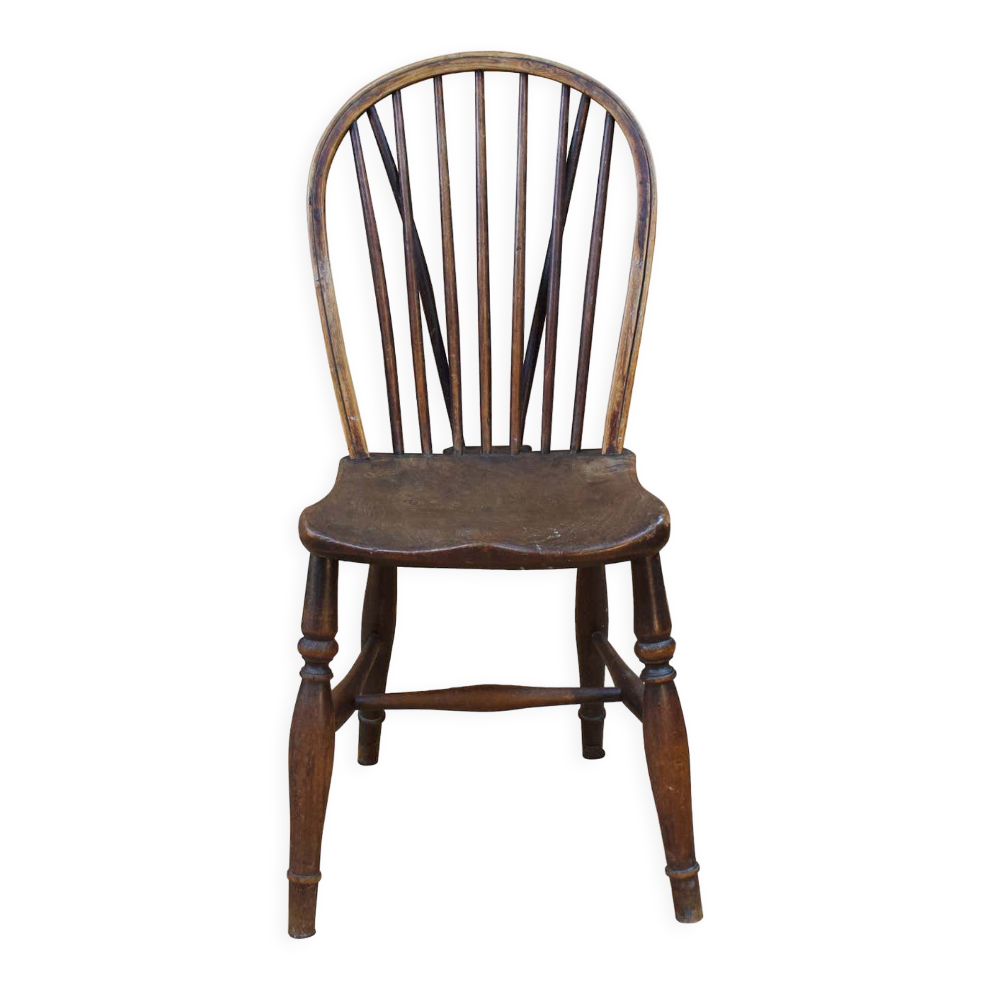 Windsor chair in solid wood, england, nineteenth century