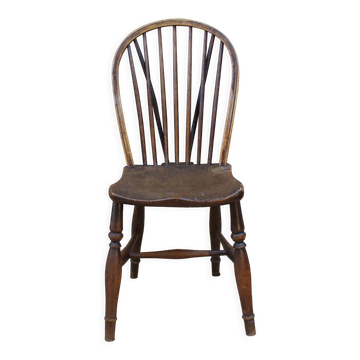 Chaise windsor en bois massif, angleterre, xixe siècle