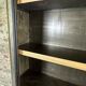 Bookcase/storage unit in patinated and black steel 1980