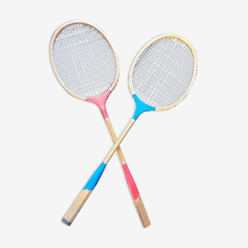 Duo de raquettes de badminton