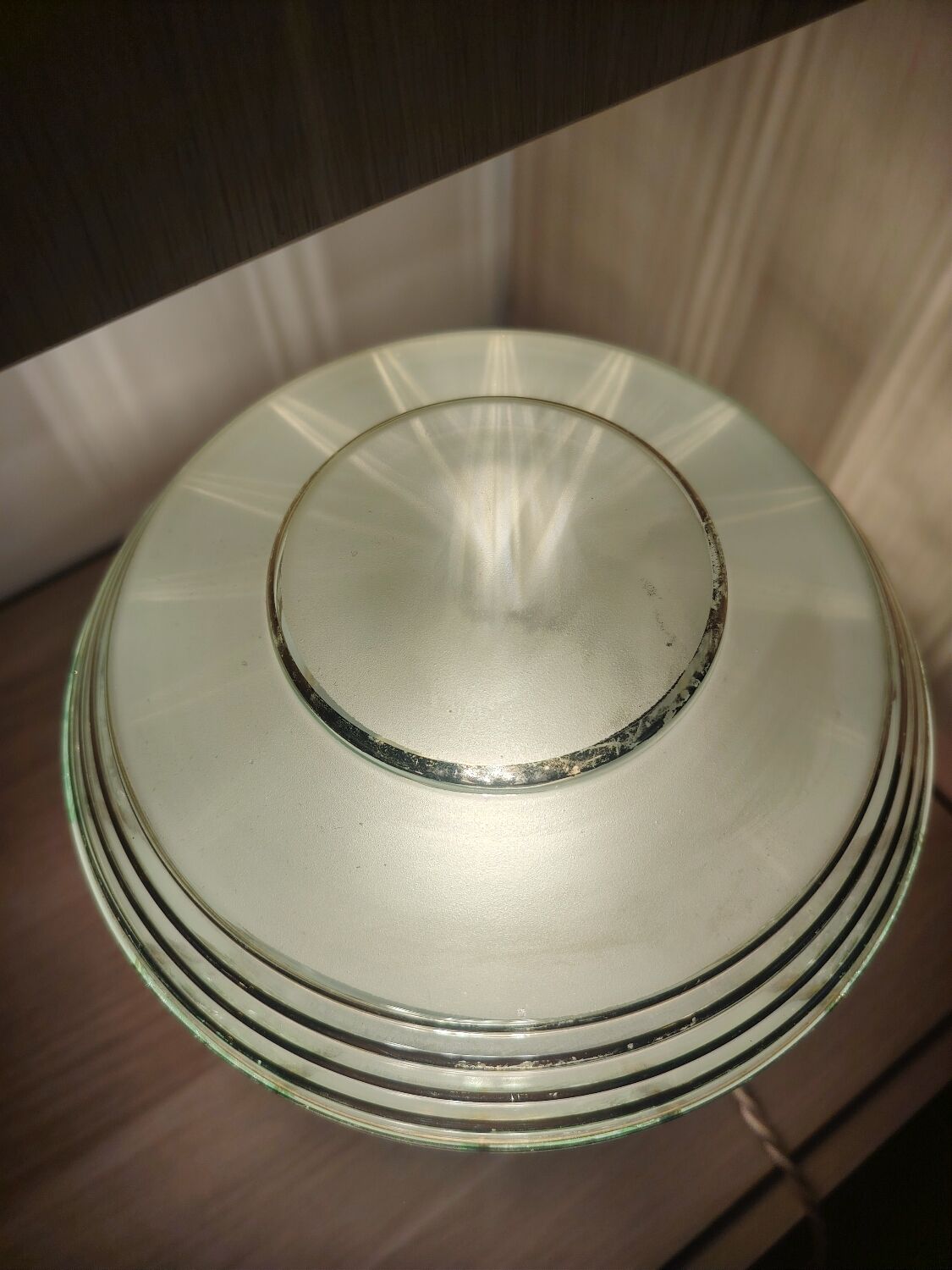 Art Deco glass lamp with touch control