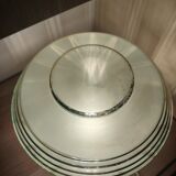 Art Deco glass lamp with touch control