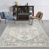 Tapis d'orient beige et bleu 160x230 cm kama