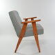 Fauteuil 366 pieds de poule bleu