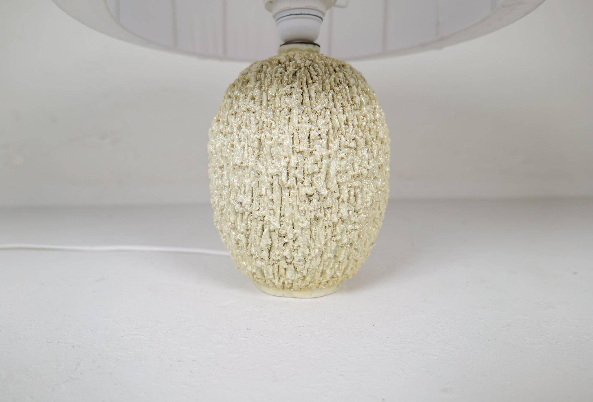 Large modernist mid-century table lamp "Chamotte" Gunnar Nylund Rörstrand, Sweden