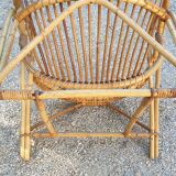 Fauteuil  rotin 1960