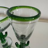Vintage blown glass cactus glasses