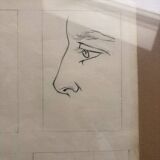 Old Engraving 19th Century Framed Anatomy Nose Mouth Plate Head Morphology