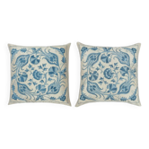 Set of 2 - all silk cushion covers. embroidered accent pillows. handmade toss pillows. traditional throw pillows