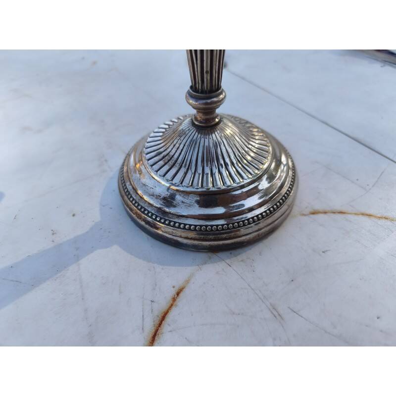 Pair of silver-plated candelabra