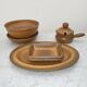 Vintage speckled glazed stoneware table service – 1970s