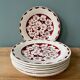 Série de 8 assiettes plates Digoin Sarreguemines « Duroc »