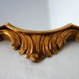 Vintage rocaille or shell gold mirror