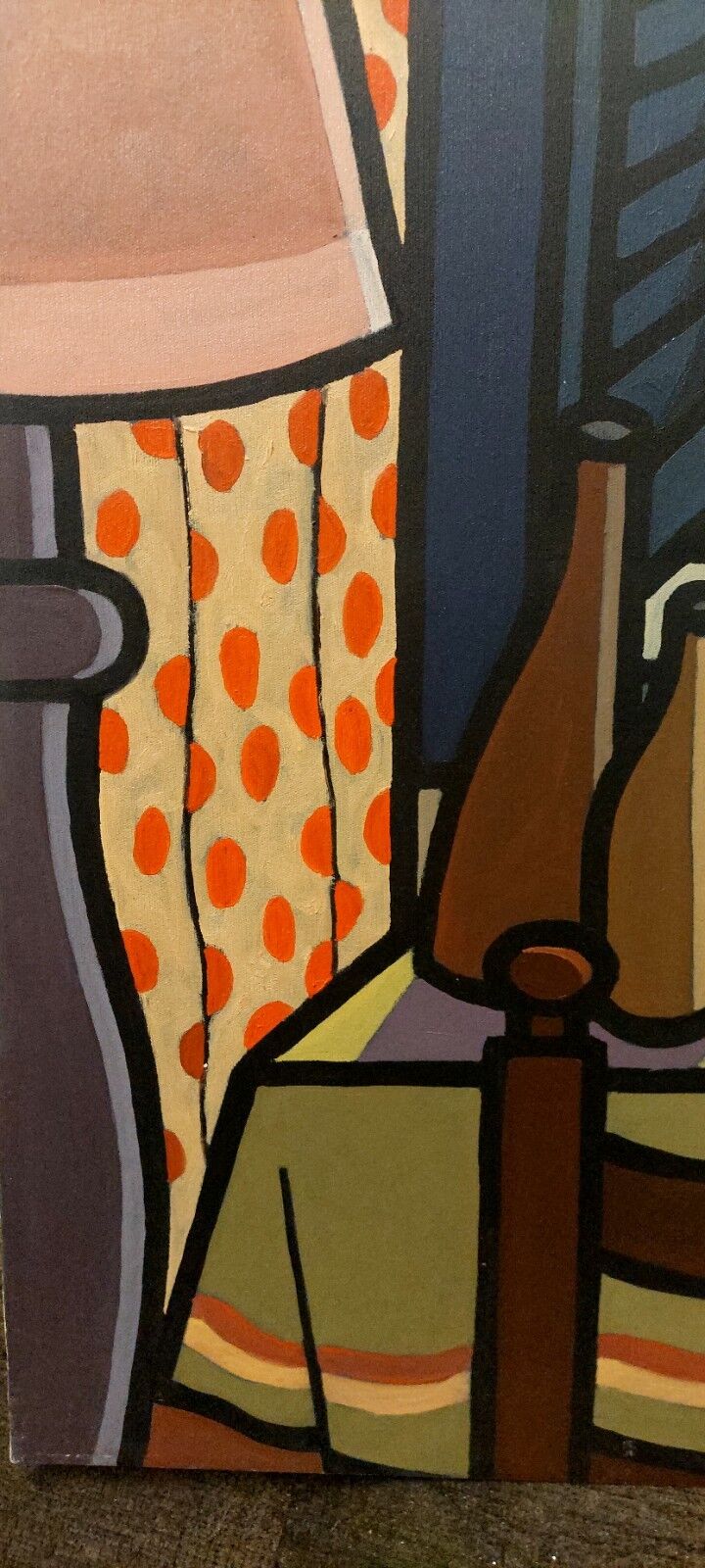 Oil painting on canvas "Still Life and Sea 7" Franco Prayer (1924) 60x50 cm