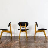 Mid-century chairs, GFM 22 by J. Kędziorek, Poland, 1960s, set of 3