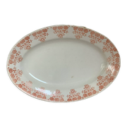 Orange flower earthenware dish from Moulin des Loups Hamage
