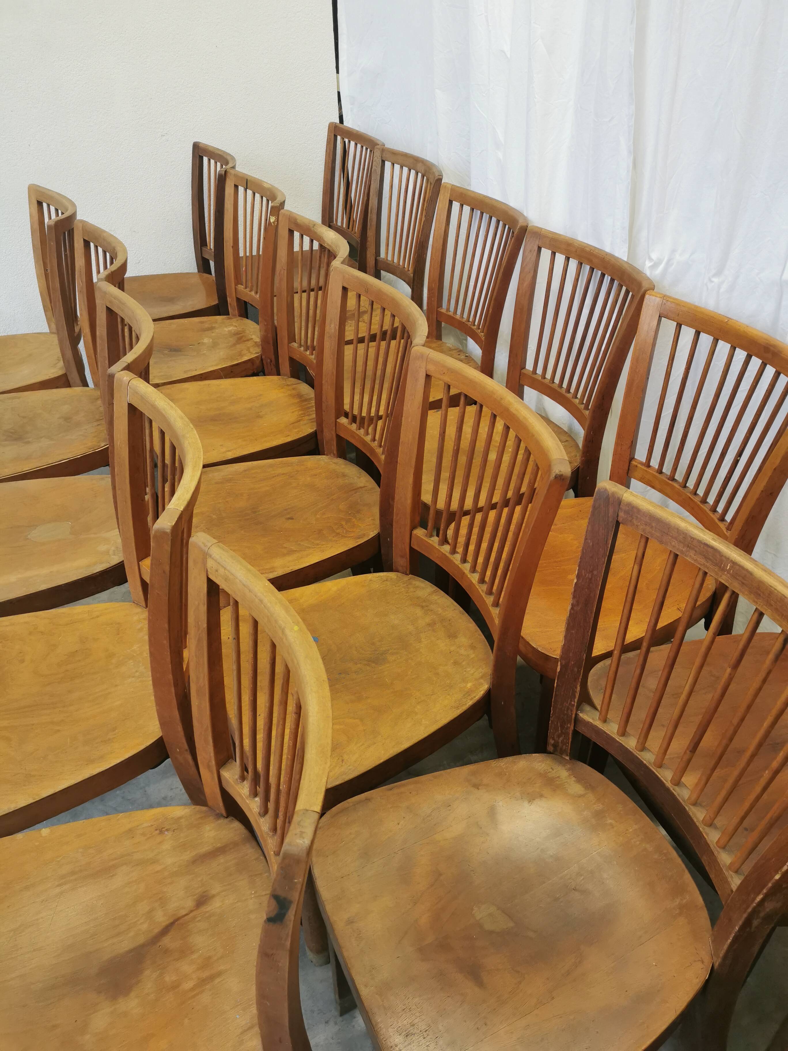 Vintage STOL Kamnik Wooden Dining Chair: 1960s Yugoslavia Bistro Style