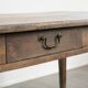 Antique French oak dining table for 6 to 8 people with a baguette drawer