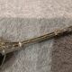 12 gold-plated metal moka spoons with Russian-style handles, 10.6 cm